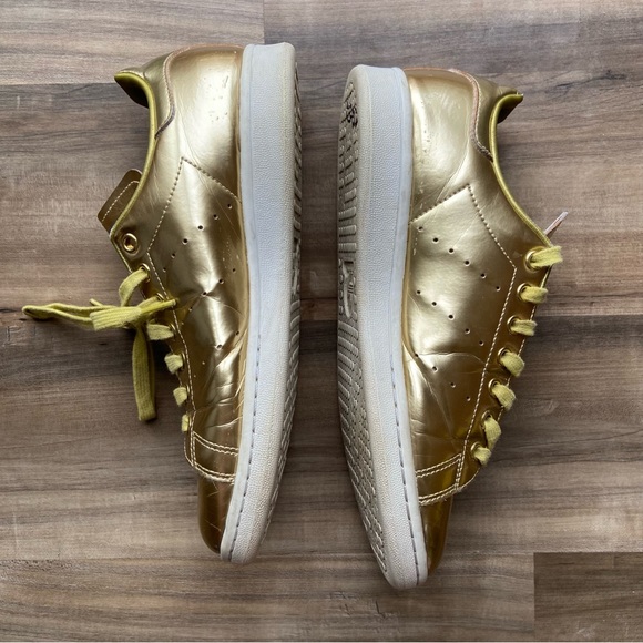 Adidas Stan Smith Gold Sneakers | Women’s 9.5 | Mens 8 - Picture 2 of 6